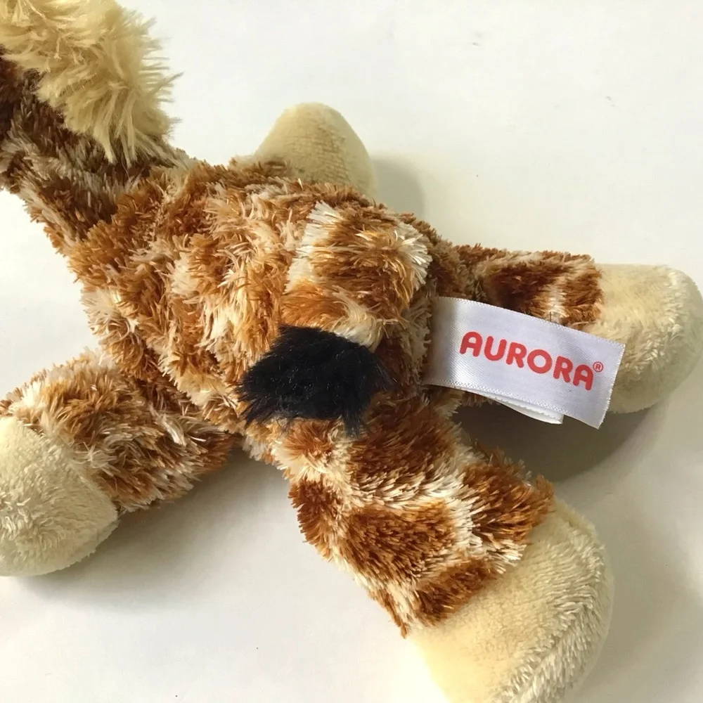 Aurora Gigi Giraffe Plush Stuffed Animal Mini Flopsies Weighted Beanbag 8”